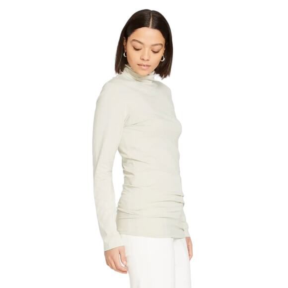 Universal Standard Mineral Gray Close Fit Turtleneck Top - Picture 2 of 12